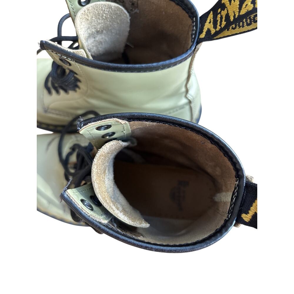Dr. Martens AirWair Light Green Leather Boots M 8 - Picture 6 of 9